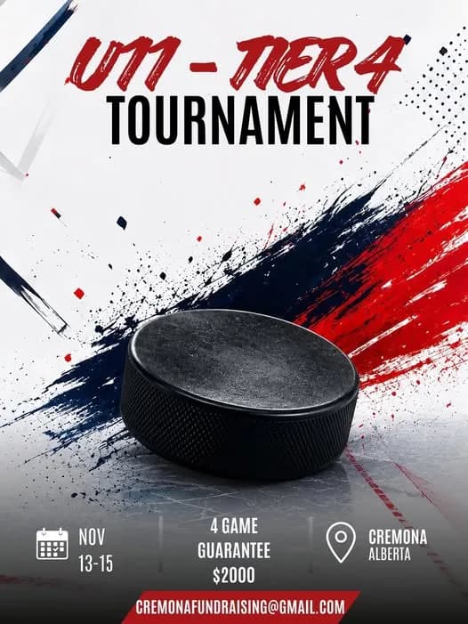 Poster for U11 - Tier 4 Tournament