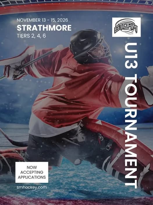 Poster for 2026 SMHA U13 Tournament
