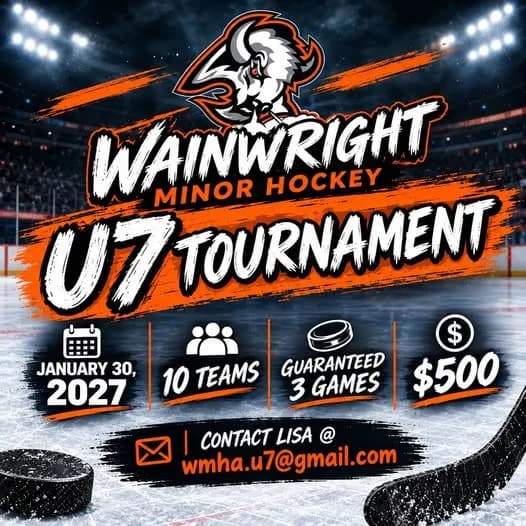 Poster for Wainwright Minor Hockey U7 Tournament