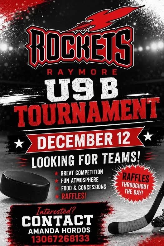 Poster for Rockets Raymore U9B Tournament