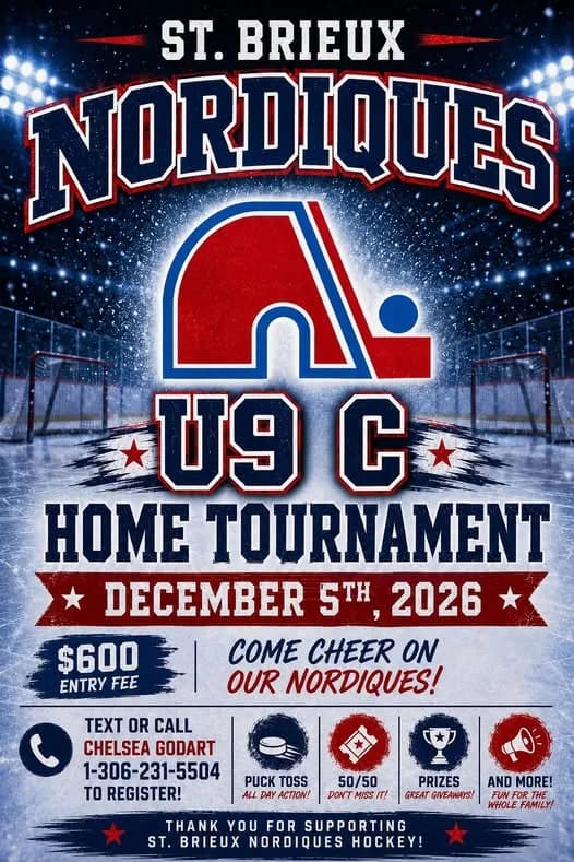 Poster for ST. BRIEUX NORDIQUES HOME TOURNAMENT