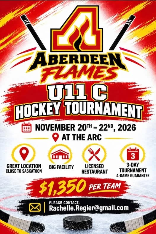 Poster for ABERDEEN FLAMES U11 C HOCKEY TOURNAMENT