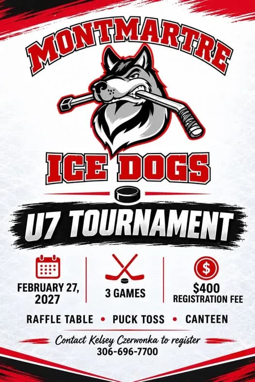 Poster for MONTMARTRIE ICE DOGS U7 TOURNAMENT