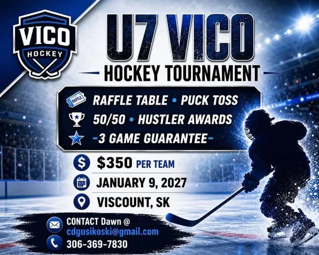 Poster for U7 VICO Hockey Tournament