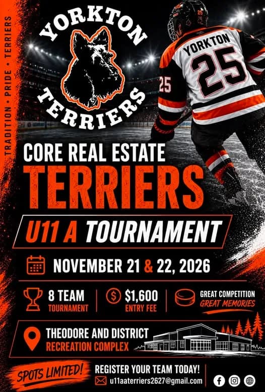 Poster for YORKTON TERRIERS U11 A TOURNAMENT