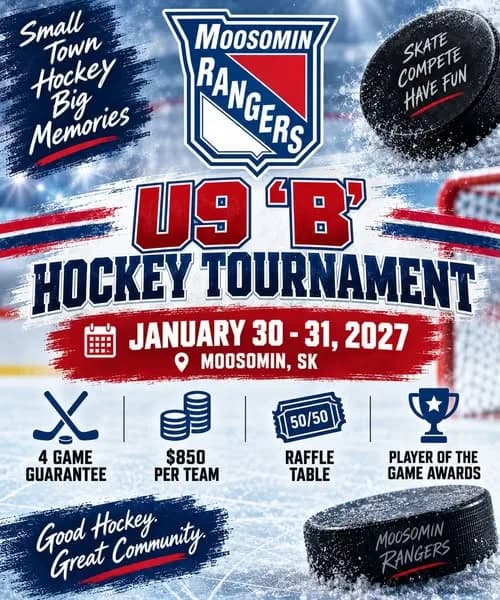 Poster for U9 'B' Hockey Tournament