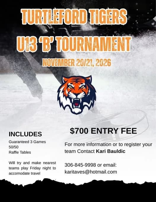 Poster for Turtleford U13B Hockey Tournament