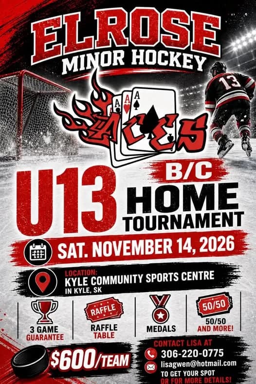 Poster for ELROSE HOCKEY MINOR B/C U13 TOURNAMENT