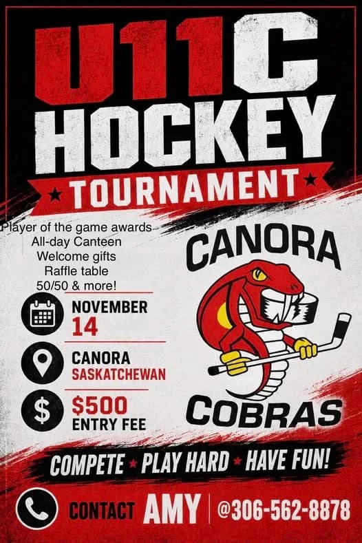 Poster for Canora Cobras U11C tournament