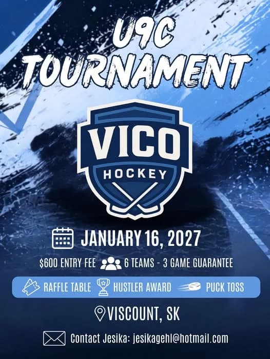 Poster for ViCo U9C Hockey Tournament